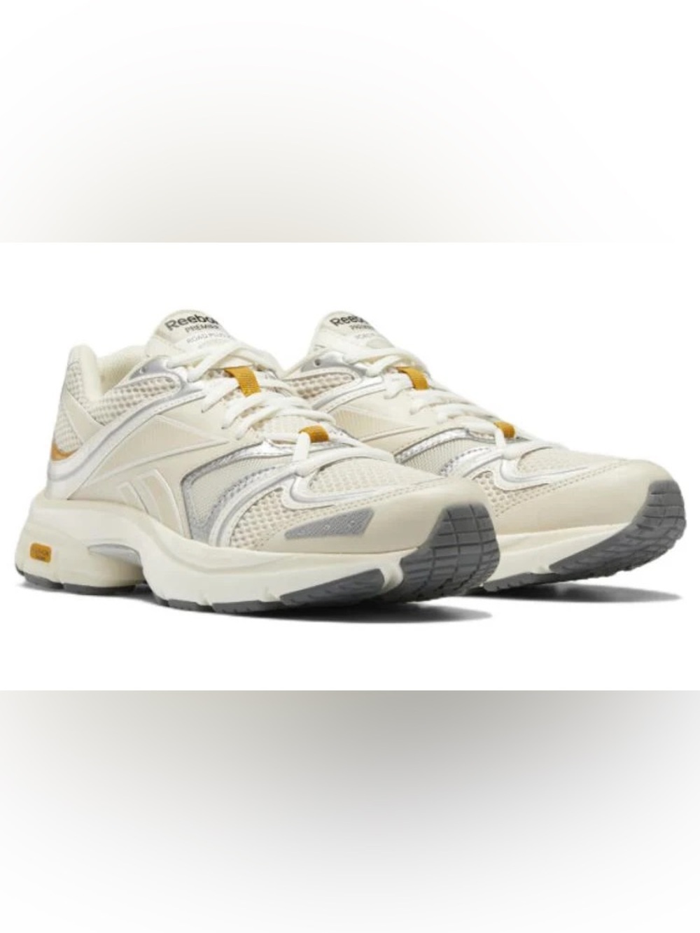 👟 [NEW] REEBOK PREMIER ROAD PLUS VI CHALK BRIGHT OCHRE MENS SIZE 13 SNEAKERS 👟